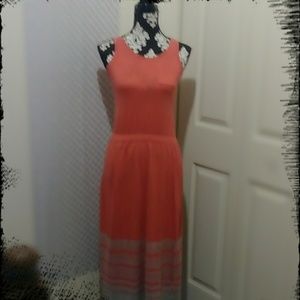 Old Navi Coral & Grey Maxi Dress
